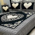4 Piece Velvet Jacquard Bedsheet king size Bedsheet size 90x100. 