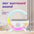 G Shaped RGB Light Table Lamp With Wireless Charger And Bluetooth speaker. 