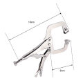 C Clamp weld Clip Woodwork Alloy Steel Pad Wood Work Grip Vise Lock Jaw Swivel Pincer Tong Tenon Locator Hand Tool Fix Plier. 
