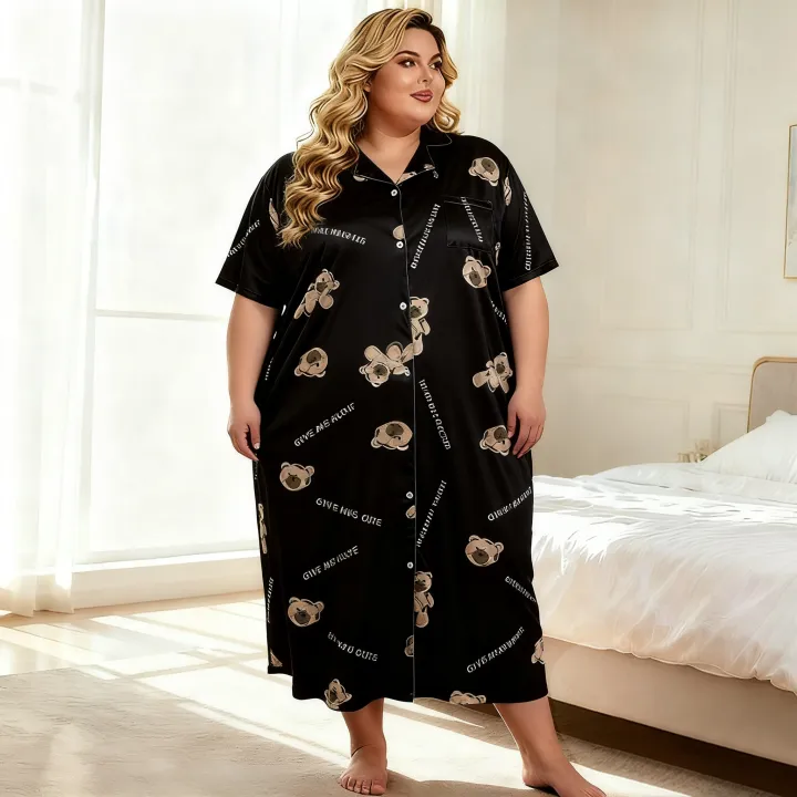 Plus%20size%20pajama%20nightdress%20for%20women%2040%E2%80%93150kg%20oversize%20loose%20long%20short%20sleeve%20sleepwear%20cute%20bear%20print%20homewear%20dress%20-%20Image%204
