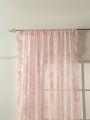 78 Inch Pink Lace Round Mirror Rod Pocket Curtains for Girls Cute Atmosphere Bedroom Balcony Home Decor Curtains.