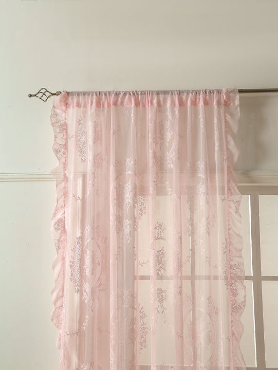 78%20Inch%20Pink%20Lace%20Round%20Mirror%20Rod%20Pocket%20Curtains%20for%20Girls%20Cute%20Atmosphere%20Bedroom%20Balcony%20Home%20Decor%20Curtains%20-%20Image%207