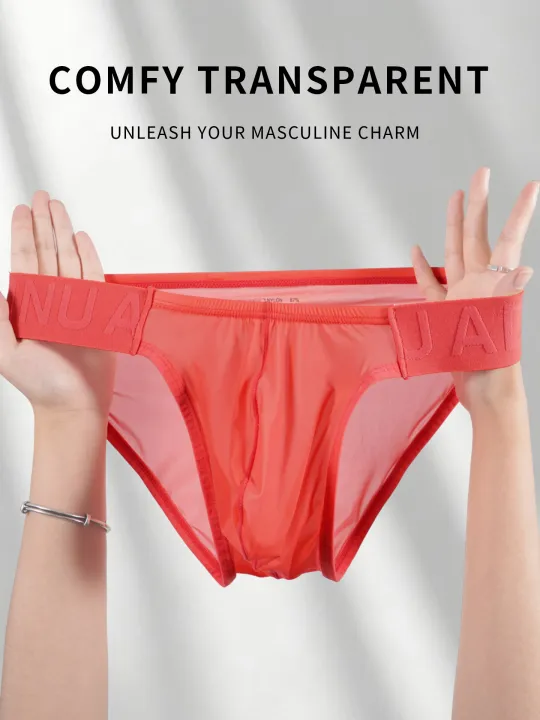Men's%20Nylon%20Ice%20Silk%20Mesh%20Sheer%20Briefs%20U%20Convex%20Pouch%20Wide%20Elastic%20Waistband%20Summer%20Underwear%20-%20Image%205