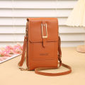 New transparent touchscreen phone bag trend simple crossbody small bag phone women's bag change bag vertical design. 