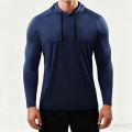 Running Long Sleeve T Shirt Men Sportswear Hooded T-shirt Elastic Jersey Gym Fitness Male Tops Tee Training Sport Tracksuit Men. 