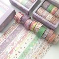10 Pcs/set Kawaii Various Options Adhesive Tape Masking Washi Tape Diy Scrapbooking Sticker Label Japanese Stationery. 
