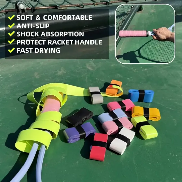 6pcs%20Tennis%20Racket%20Grip%20Silicone%20Grip%20Anti-slip%20Sweat%20absorbing%20Tennis%20and%20Badminton%20Racket%20Handle%20Cover%20Multi-color%20Mixed%20Pack%20-%20Image%204