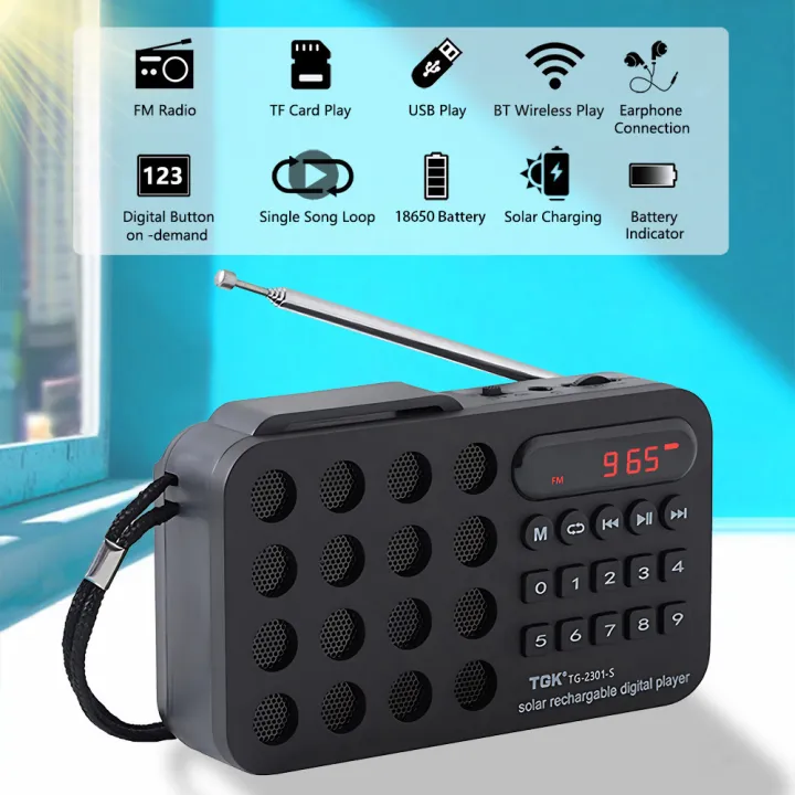 Solar%20Charging%20Portable%20FM%20Receiver%20Radio%20With%20Bluetooth%20Wireless%20Speaker%20Support%20USB%20TF%20Card%20MP3%20Music%20Play%20Radio%20FM%20Receiver%20-%20Image%202