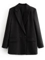 HXAO Blazer Woman Black Beige Khaki Blue Green Gray Women coat Fashion Office Wear Women's Blazers Jacket Outerwears 2024. 