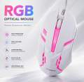 Gaming Mouse RGB with 1600dpi - Breathing LED USB Wired Optical Computer Mouse with  Braided Wire including Side Buttons - Mouse with FREE Mouse Pad for laptop, PC, Gaming & Office Use by FunBug. 