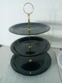 Three Tier Serving Platter in Melamine | 3-Tier Melamine Cupcake Stand | Dessert Stand, Cupcake Stand, Tea Party, Serving Platter for Wedding Birthday Party. 