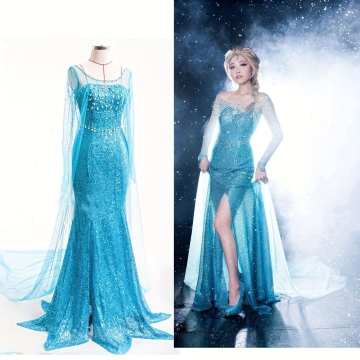 strapless open back dress Frozen Princess Dress Up Set