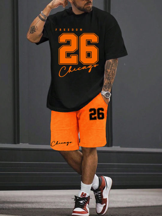 2025%20summer%20new%20men's%20T-shirt%20shorts%20set%20sunglasses%20bear%20print%20short%20sleeved%20round%20neck%20T-shirt%20summer%20casual%20outdoor%20comfortabl%20-%20Image%203