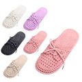 Lace Up Slippers Women Flat Sandals Summer Vacation Beach Shoes Daily Home Non Slip Soft Slippers Ladies Sandalias Mujer.