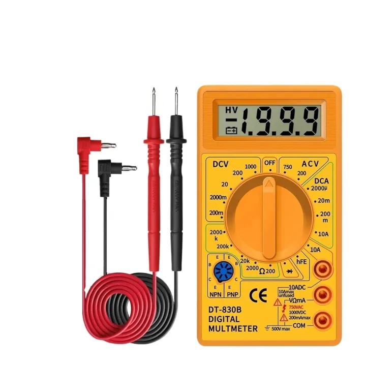 Digital Multimeter Tester, DT830B Electrical Voltmeter Ammeter Portable ...