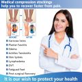 1 Pair Fitness Running Compression Sleeves Leg Calf Men 20-30mmHg Toeless Stockings Medical Varicose Veins Sock. 