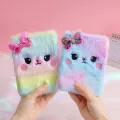 Cartoon Cat Small Diary Book Girl Cute Plush Note Book Student Hand Ledger Birthday Gift Notebook Girl. 