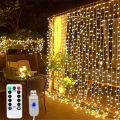 1pc 6x3/3x3/3x2/3x1m USB LED Curtain String Lights Bedroom Christmas Garland Fairy Lamp Wedding Party Home Decoration Lighting.