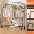 Customizable Double-Rod Thick Metal Cloth Rack Hooks Rust-Proof Clothing Organizer Rack Bulk Order Discount for Garments & Bags. 