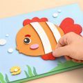 20 sheets of 3D children's stickers, handmade fun creative painting set, simple and interesting 3D art beginner kit. 
