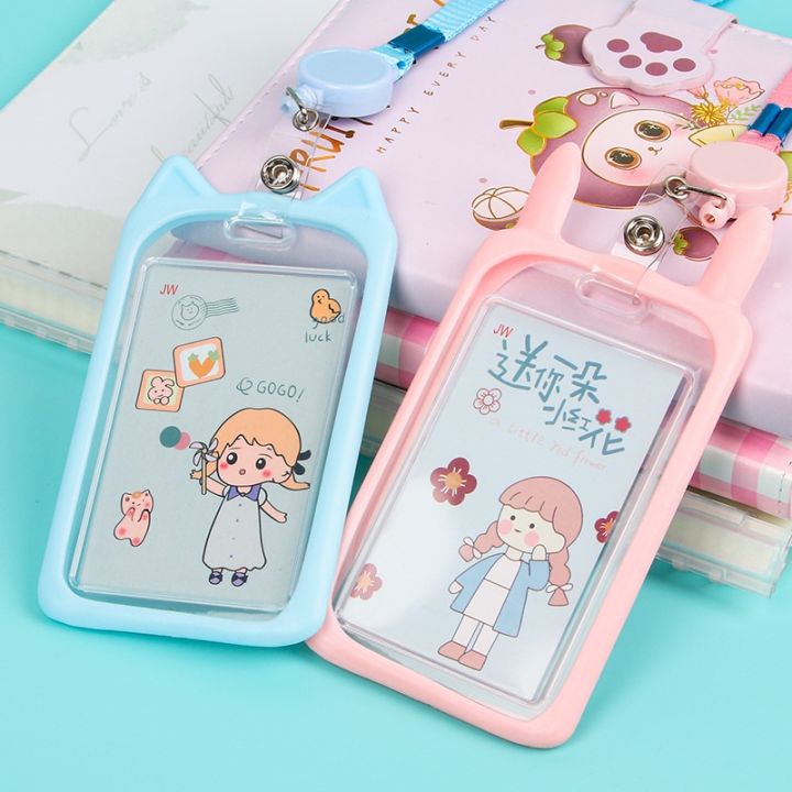 Cat%20Ear%20Card%20Holder+Retractable%20Reel%20Lanyard%EF%BC%8CWork%20ID%20Card%20Holder%20Campus%20Card%20Neck%20Lanyard%20Badge%20Holder%20Protective%20Cover%20-%20Image%204