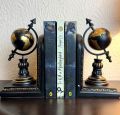 Rustic World Globe Book Ends - World Globe Book Ends for home decor and office. 