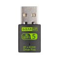 GearUP 600Mbps Dual Band WiFi + Bluetooth Adapter For Windows PC/Laptop- (Driver Free Version, WiFi Hotspot Supported, 2.4GHz + 5GHz). 