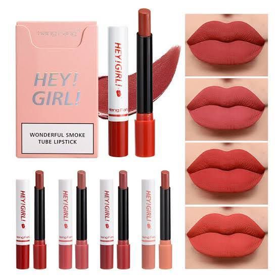 Hengfang 4pcs/Set Matte Lipstick Long Lasting Lip Stick Tube Red Lips
