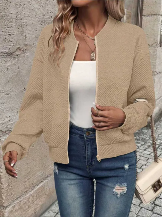 2024%20Independent%20Cross-Border%20European%20and%20American%20New%20Fashionable%20Solid%20Color%20Zipper%20Jacket%20for%20Women%20-%20Image%205