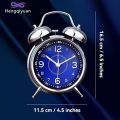 MKYOKO Loud Alarm Clock with Backlight Battery Operated Classic Retro Metal Twin Bell Travel Small Alarm Clocks for Kids Adults and Heavy Sleepers, Super Loud Alarm Clock for Heavy Sleepers,4 inches Twin Bell Alarm Clock with Backlight,Battery Operated,Si.