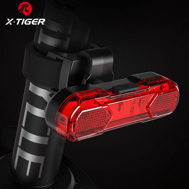 X-TIGER Bicycle Rear Light Waterproof MTB Bicycle Light USB Charge LED Bicycle Taillight Flash Tail Safety Bike Warning Light