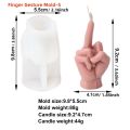 Irregular Gesture Finger Heart Scented Candle Mold Finger Gesture Silicone Soap Mold Resin Craft Painting Plaster Clay DIY Tool. 