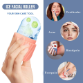 3-piece facial cleansing tool set, stainless steel heart-shaped scraping tool, ice roller, silicone facial brush.