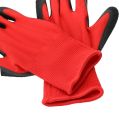 12 Pair Red Nylon Rubber Coated China High Quality Hand Gloves, Use For Agriculture Work, Construction Work, Workshop, Materials Handling, ETC Protect YourbHand Safely....