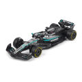 Bburago 1:64 Mercedes-AMG 2025 F1 W16 #63 George Russell #12 Kimi Antonelli car model series children's Christmas boy gift toys. 