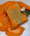 Lawn Collection Gotta Work Handmade Chiffon Dupatta Trouser Plain 3 Piece Suit. 