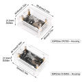 Transparent Acrylic Protective Case for NodeMcu Lua ESP8266 CP2102 CH340G ESP32 IoT Development Board with Loose Parts. 