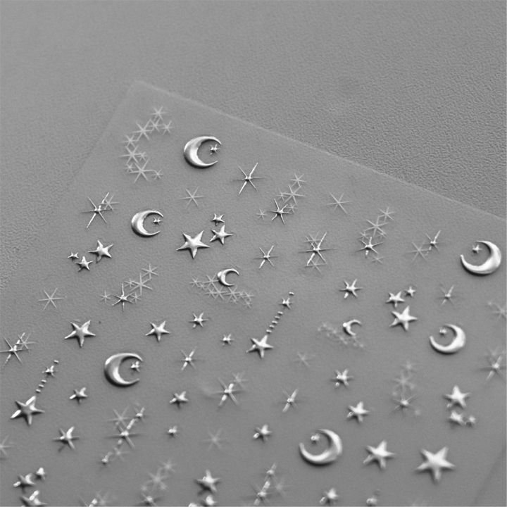 1PC%205D%20Korean%20Bronzing%20Nail%20Stickers%20Japanese%20Gold%20Silver%20Star%20Moon%20Luxury%20DIY%20Nail%20Art%20Decoration%20Decals%20Manicure%20Accessories%20-%20Image%204