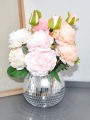 1pc Round Glass Vase Living Room Ornament Shop Atmosphere Decoration Room Pendant Crafts,.