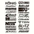 1SET "Striking Racing Logo Sticker Pack, Fit for Personalizing Cabinet Surfaces, School Lockers, and Personalized Travel Bags". 