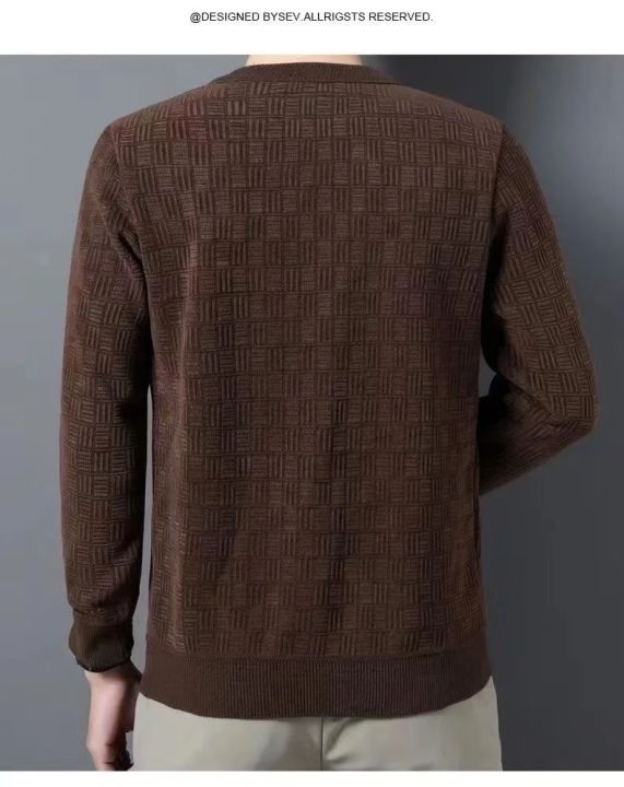 Spring%20Autumn%20100%25%20Pure%20Merino%20Wool%20Pullover%20Sweater%20Men%20O-neck%20Long-sleeve%20Cashmere%20Knitwear%20Female%20Clothing%20Grace%20-%20Image%205