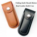 High Quality Brown Flashlight Case Camp Outdoor Carry Belt Loop Case Knife Sheath Holster Leather Sheath Holder Fold Knife Tool. 