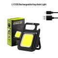 Multi-Function COB Rechargeable Keychain Light Mini Flashlight Portable Pocket Work Light With Bottle Opener. 