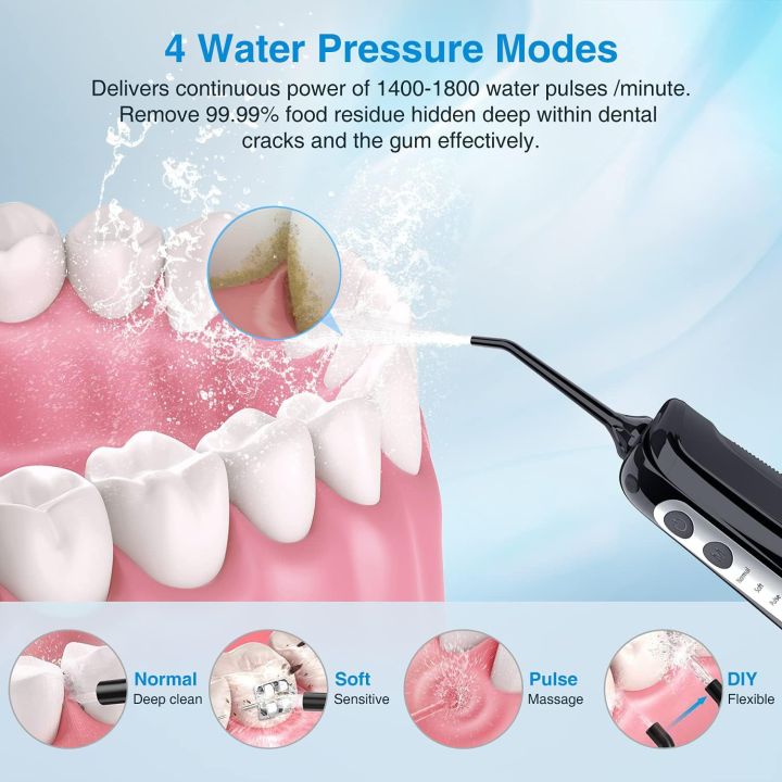 PECHAM%20Water%20Flosser%20Cordless%20Dental%20Pick%20for%20Teeth%20Clean,%20Professional%20Oral%20Irrigator%20DIY%204%20Modes%20IPX7%20Waterproof%20300ML%20Tank%20USB%20Rechargeable,%20Irrigate%20Jet%20for%20Plaque%20Removal%20Oral%20Gums%20Care%20-%20Image%203