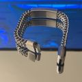 Silver-Colored Stainless Steel Men's Bracelet. 