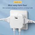 4 in 1 USB Multi Plug Converter Adapter Travel Mutli Socket (2 USB 2 Power Socket) 2500W High Power EU Bangladesh Standard 180° Rotating Converter Socket AC Adapter. 