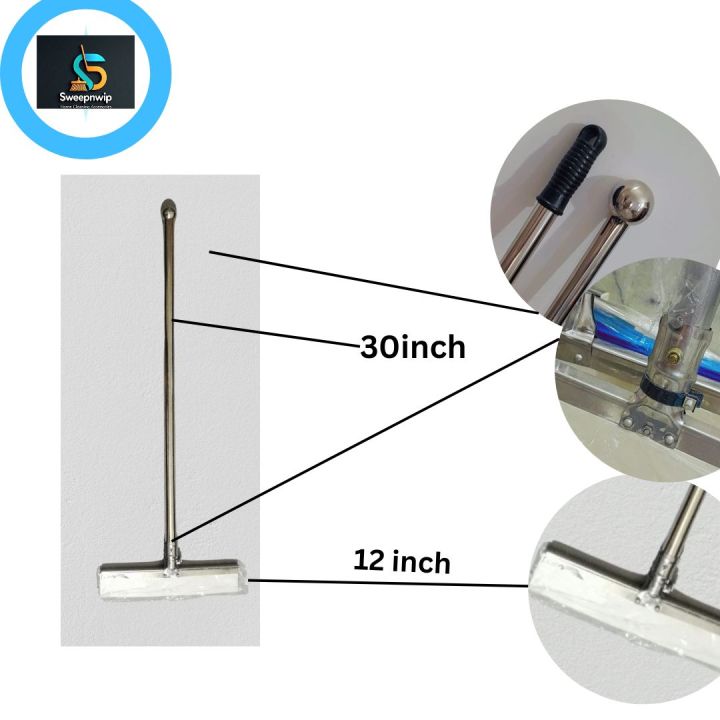 Stainless Steel Wiper with High-Quality Rubber for Spotless Floor Cleaning