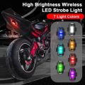1Pc Universal Led Aircraft Strobe Lights Motorcycle Anti Collision Warning Light with USB Charging 7Colors Turn Signal Indicator. 