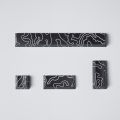 Black PBT Keycaps 4PCS Keycaps Cherry Profile Dye-Sub Keycaps Space Bar 6.25U ESC Enter Keycap For Mechanical Keyboard. 