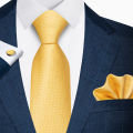 Luxury Brand 8 Cm Tie Pocket Squares Cufflinks Set For Men Golden Paisley Birthday Present Necktie Suit Accessories Fit Party. 